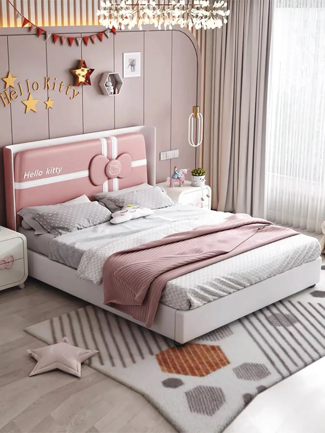 A183 Kids pink cute bedroom set Super Outlets