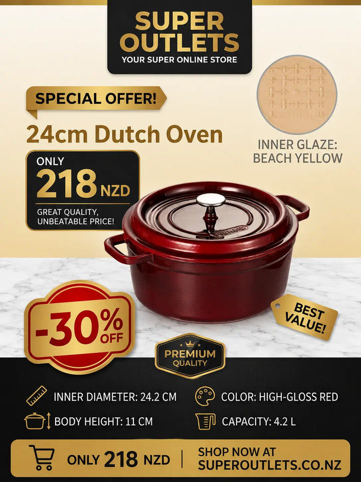 Why Every Home Cook Needs a 24cm Cast Iron Dutch Oven Super Outlets