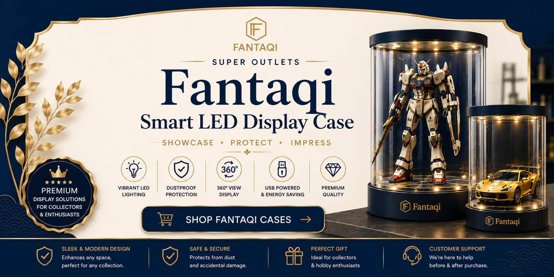 Fantaqi Smart LED Display Case collection | Super Outlets New Zealand