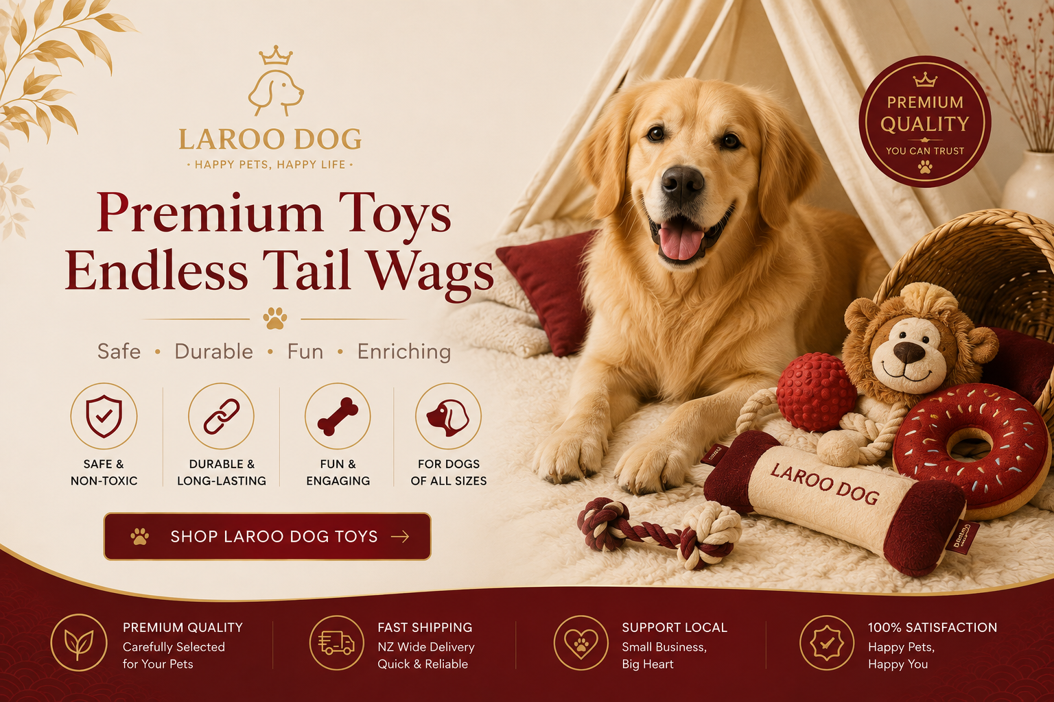 LaRoo Dog Toys | Durable interactive dog toys | Super Outlets New Zealand