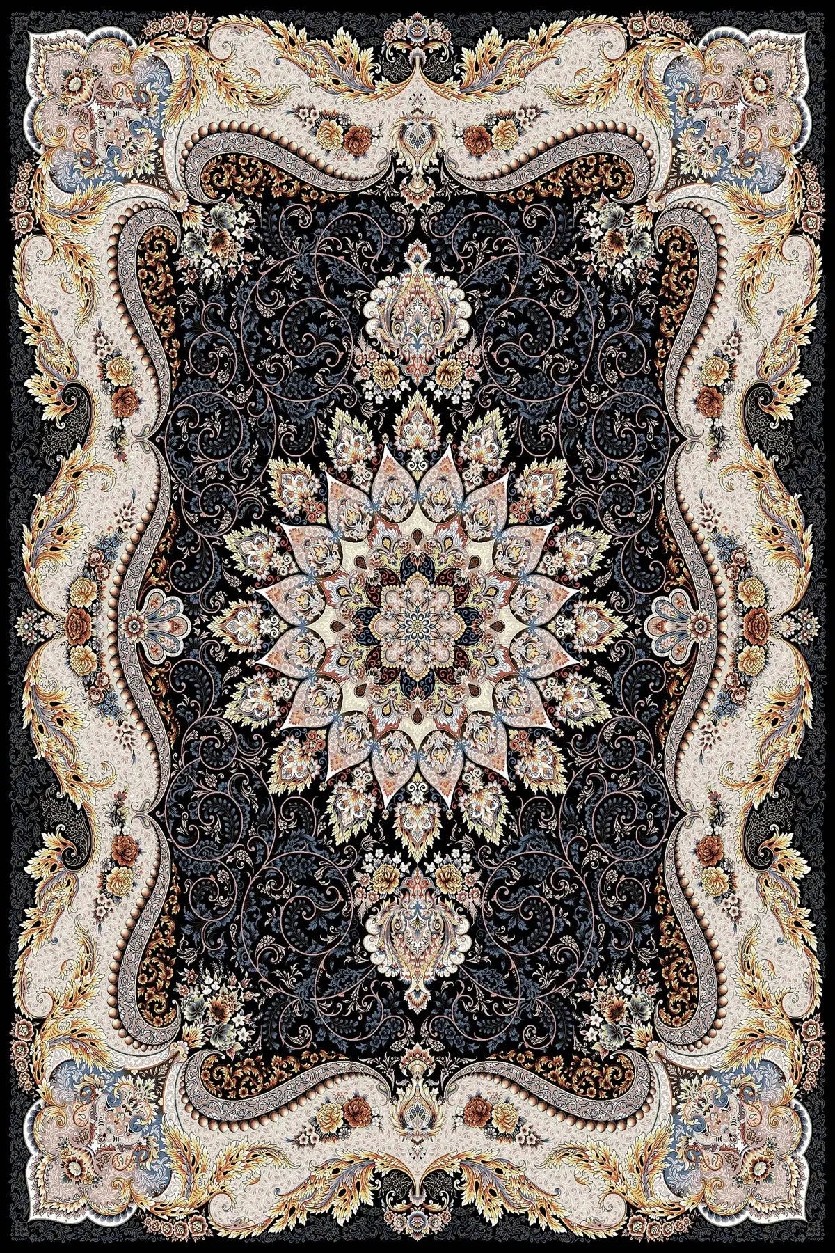 OS 11 Persian Style Premium Quality Anti slip Floor Rug - Super Outlets - Super Outlets