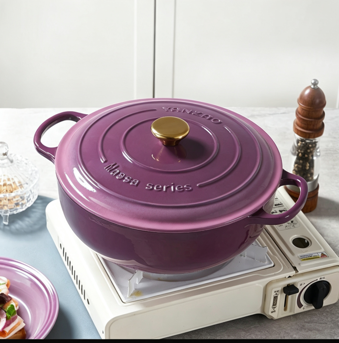28cm Enameled Cast Iron Dutch Oven | Premium Casserole Pot Super Outlets