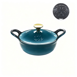 18cm Chinese Koi Carp Enameled Cast Iron Small Wok – 1.3L Super Outlets
