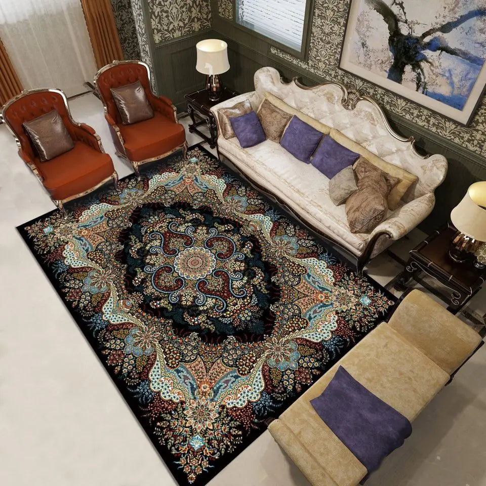 OS 03 Persian Style Premium Quality Anti slip Floor Rug - Super Outlets - Super Outlets