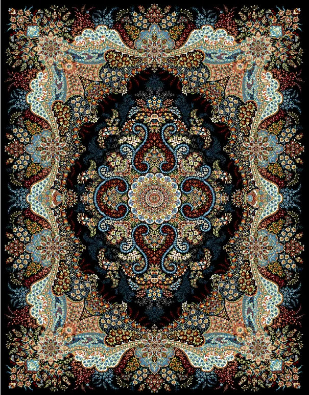 OS 03 Persian Style Premium Quality Anti slip Floor Rug - Super Outlets - Super Outlets