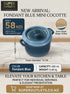 12cm Mini Cast Iron Cocotte with Lid – Fondant Blue, 400ml Super Outlets
