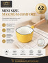 Mini Enamel Saucepan with Wooden Handle and Dual Pour Spouts – Yellow Super Outlets