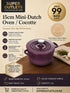 15cm Cast Iron Dutch Oven 1.3L – Mini Enamel Cocotte Pot (Purple) Super Outlets