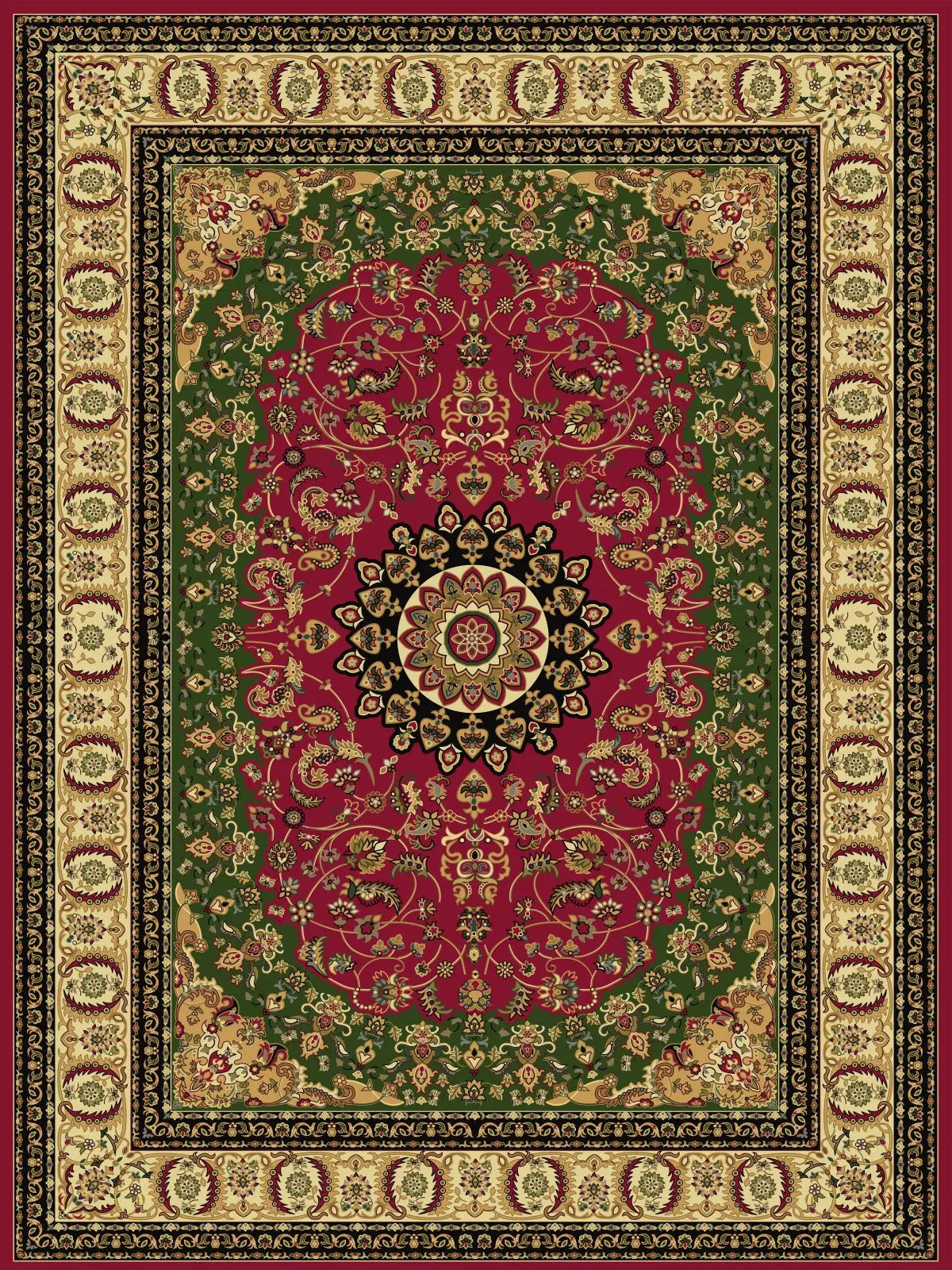 OS 04 Persian Style Premium Quality Anti slip Floor Rug - Super Outlets - Super Outlets