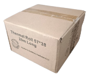 Double Length Thermal Paper Rolls 57mm x 38mm 20m POS Receipt Paper 50 Rolls Carton Hearttex
