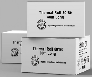 Double Length Thermal Paper Rolls 80mm x 80mm 80m POS Receipt Paper 24 Rolls Carton Hearttex
