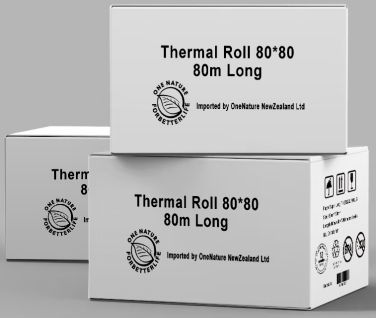 Double Length Thermal Paper Rolls 80mm x 80mm 80m POS Receipt Paper 24 Rolls Carton Hearttex