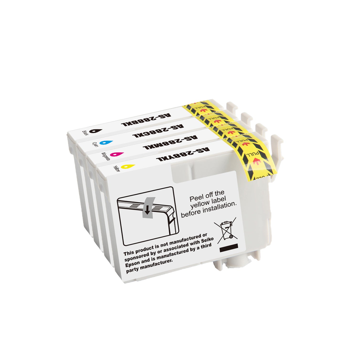 Compatible Epson 288XL Ink Cartridge Value Pack – Black, Cyan, Magenta & Yellow - AS-288XLVP