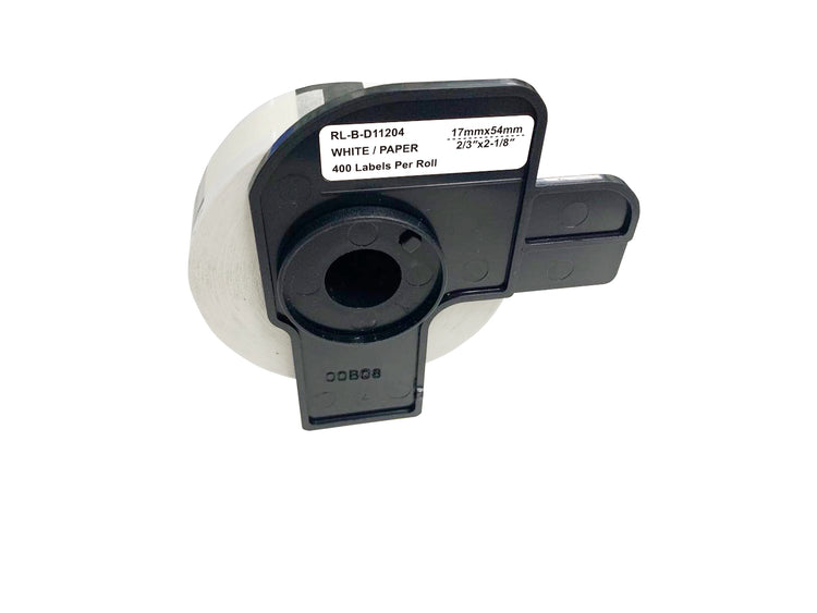 Compatible Brother DK-11204 Multi-Purpose Label Roll - 17 x 54mm - Black on White - AS-BDK11204
