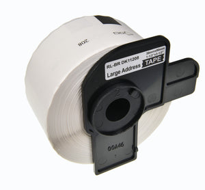 Compatible Brother DK-11208 Address Label Roll - 38 x 90mm - Black on White - AS-BDK11208
