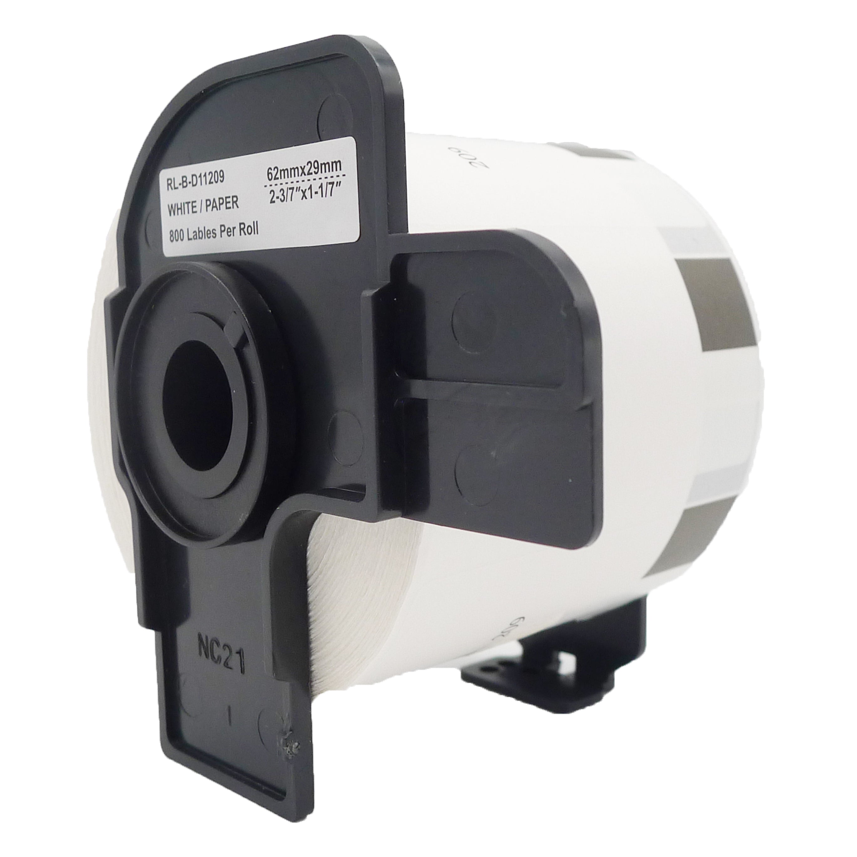 Compatible Brother DK-11209 Small Address Label Roll - 29 x 62mm - Black on White - AS-BDK11209