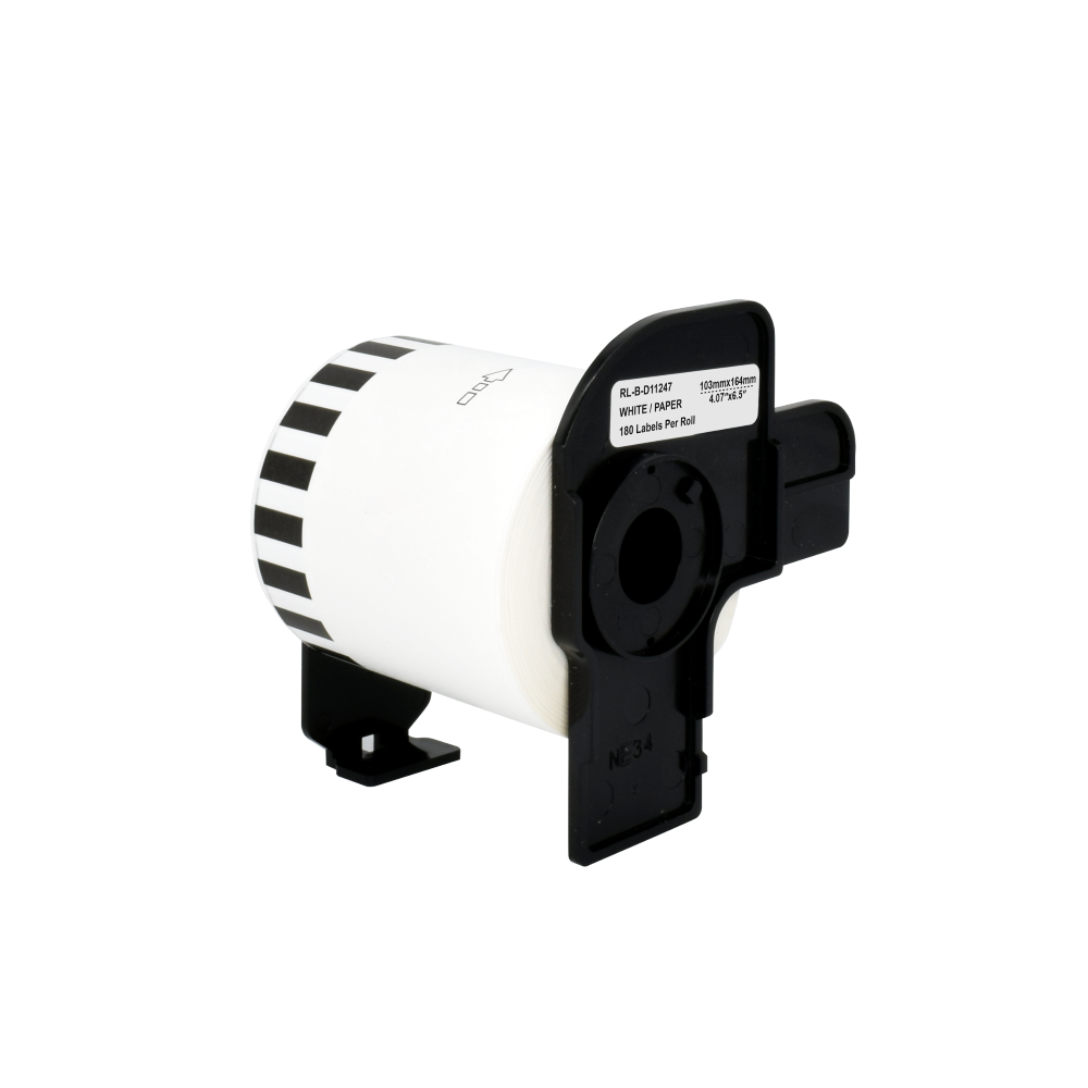 Compatible Brother DK-11247 Large Shipping Label Roll - 103 x 164mm - Black on White - AS-BDK11247