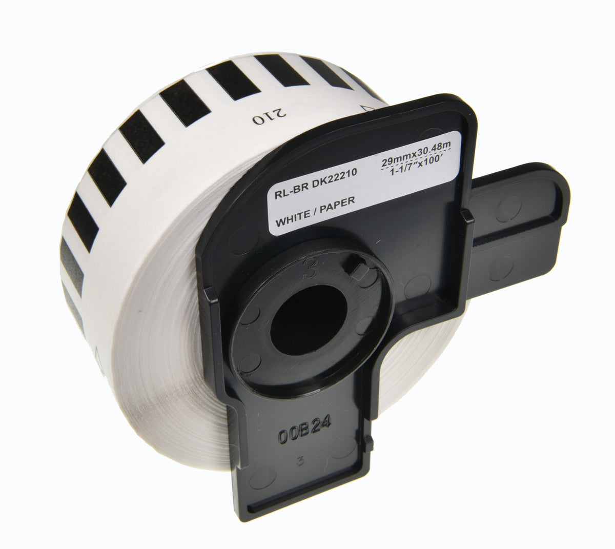 Compatible Brother DK-22210 Continuous Label Roll - 29mm x 30.48m - Black on White - AS-BDK22210