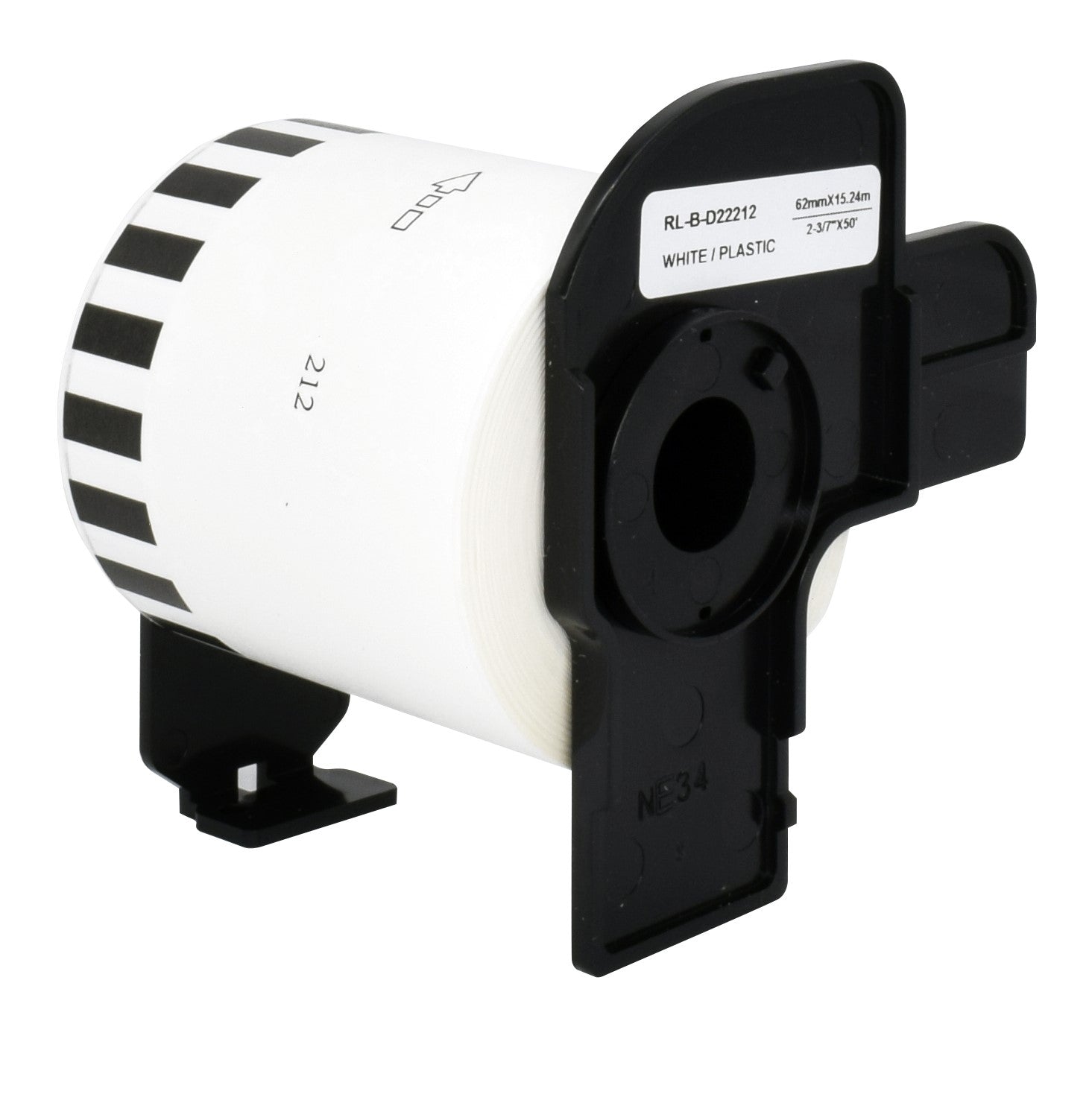 Compatible Brother DK-22212 Continuous Label Roll - 62mm x 15.24m - Black on White - AS-BDK22212
