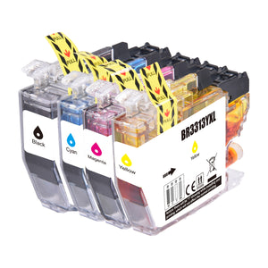 Compatible Brother LC3313XL Ink Cartridge Value Pack - Black Cyan Magenta Yellow - AS-BR3313XLVP