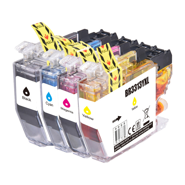 Compatible Brother LC3313XL Ink Cartridge Value Pack - Black Cyan Magenta Yellow - AS-BR3313XLVP