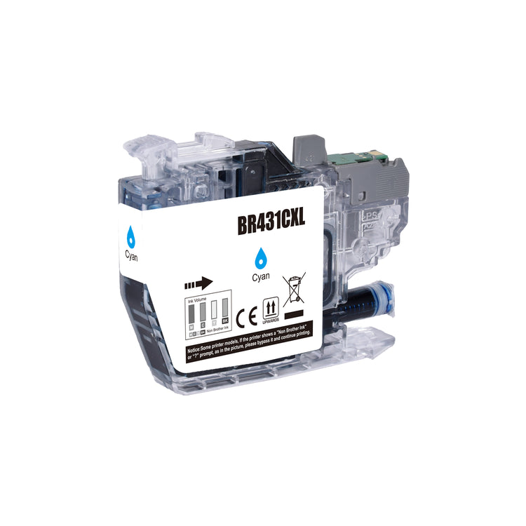 Compatible Brother LC431XL Cyan Ink Cartridge - AS-BR431CXL