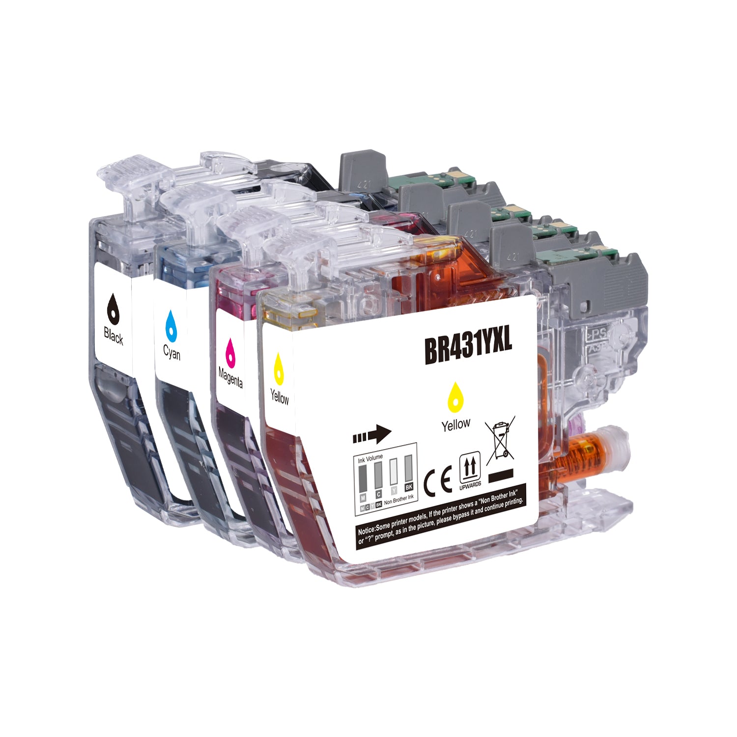Compatible Brother LC431XL Ink Cartridge Value Pack - Black Cyan Magenta Yellow - AS-BR431XLVP