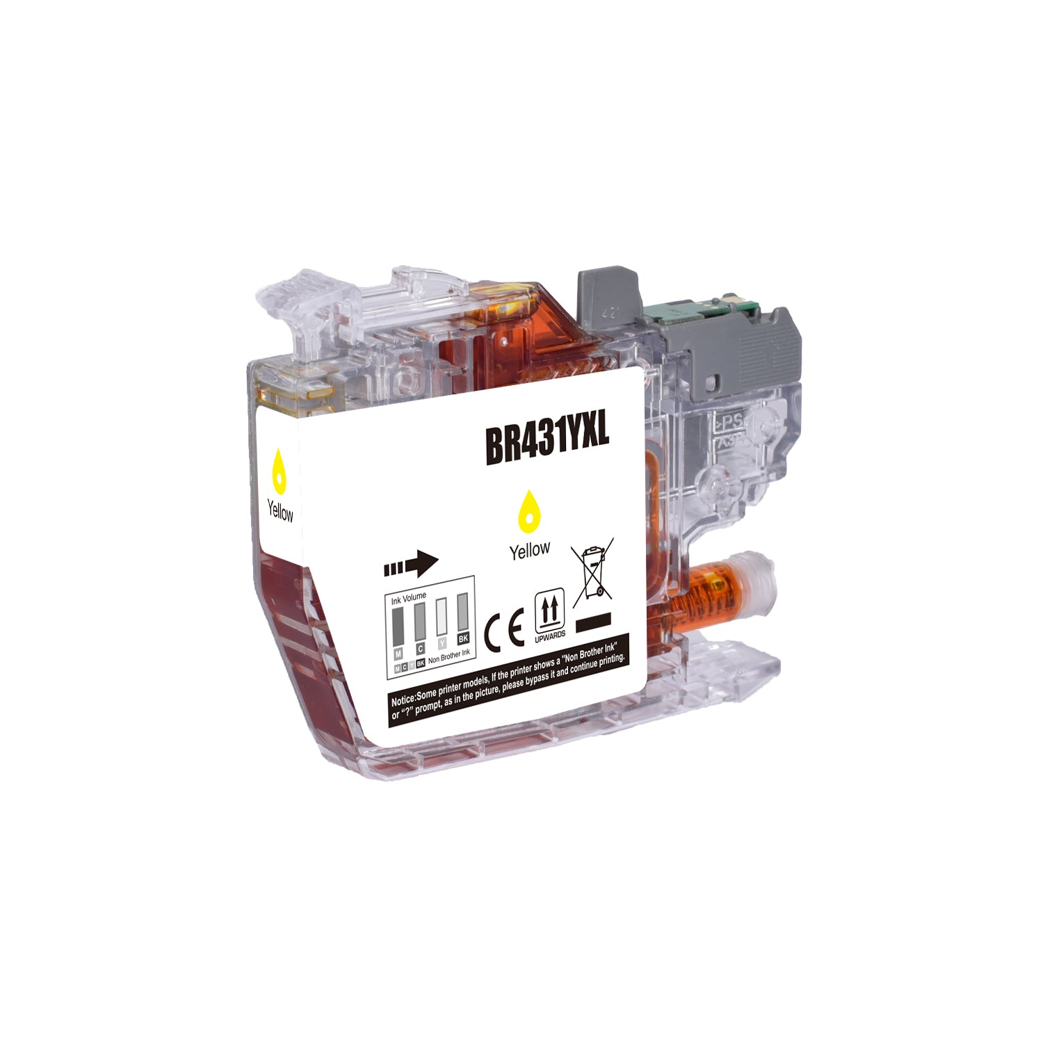 Compatible Brother LC431XL Yellow Ink Cartridge - AS-BR431YXL