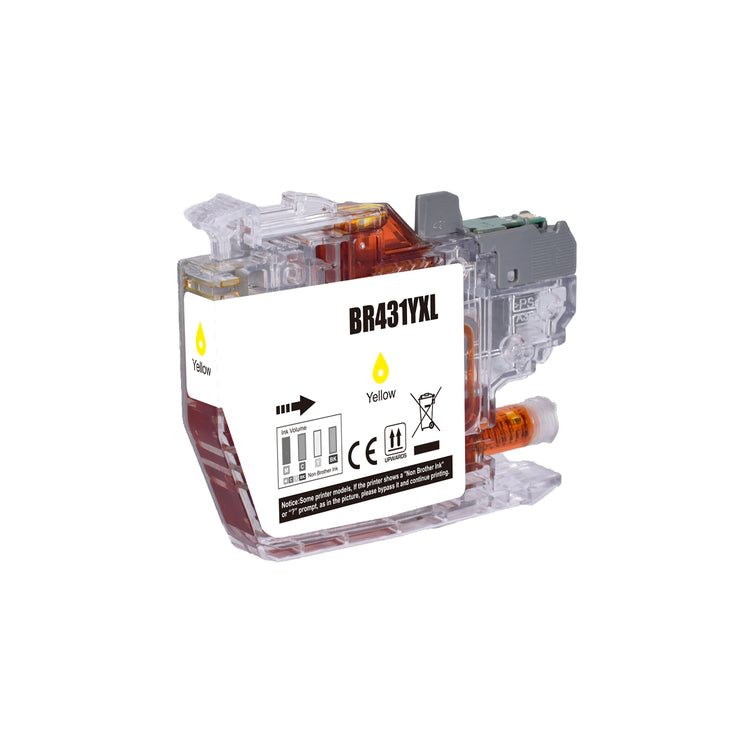 Compatible Brother LC431XL Yellow Ink Cartridge - AS-BR431YXL