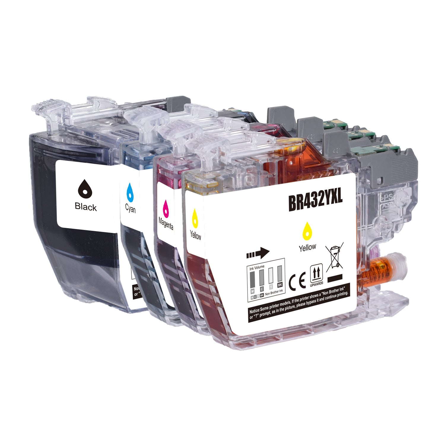 Compatible Brother LC432XL Ink Cartridge Value Pack - Black Cyan Magenta Yellow - AS-BR432XLVP