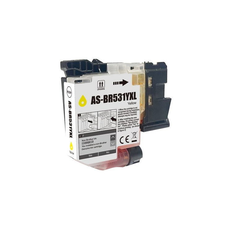 Compatible Brother LC531XL Yellow Ink Cartridge - AS-BR531YXL