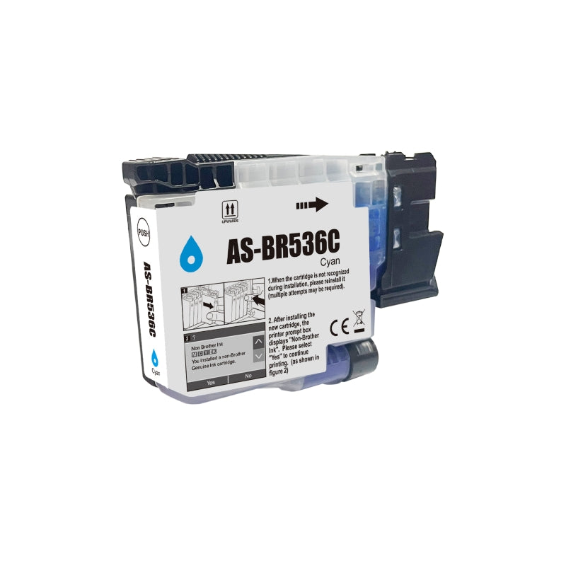 Compatible Brother LC536 Cyan Ink Cartridge - AS-BR536C