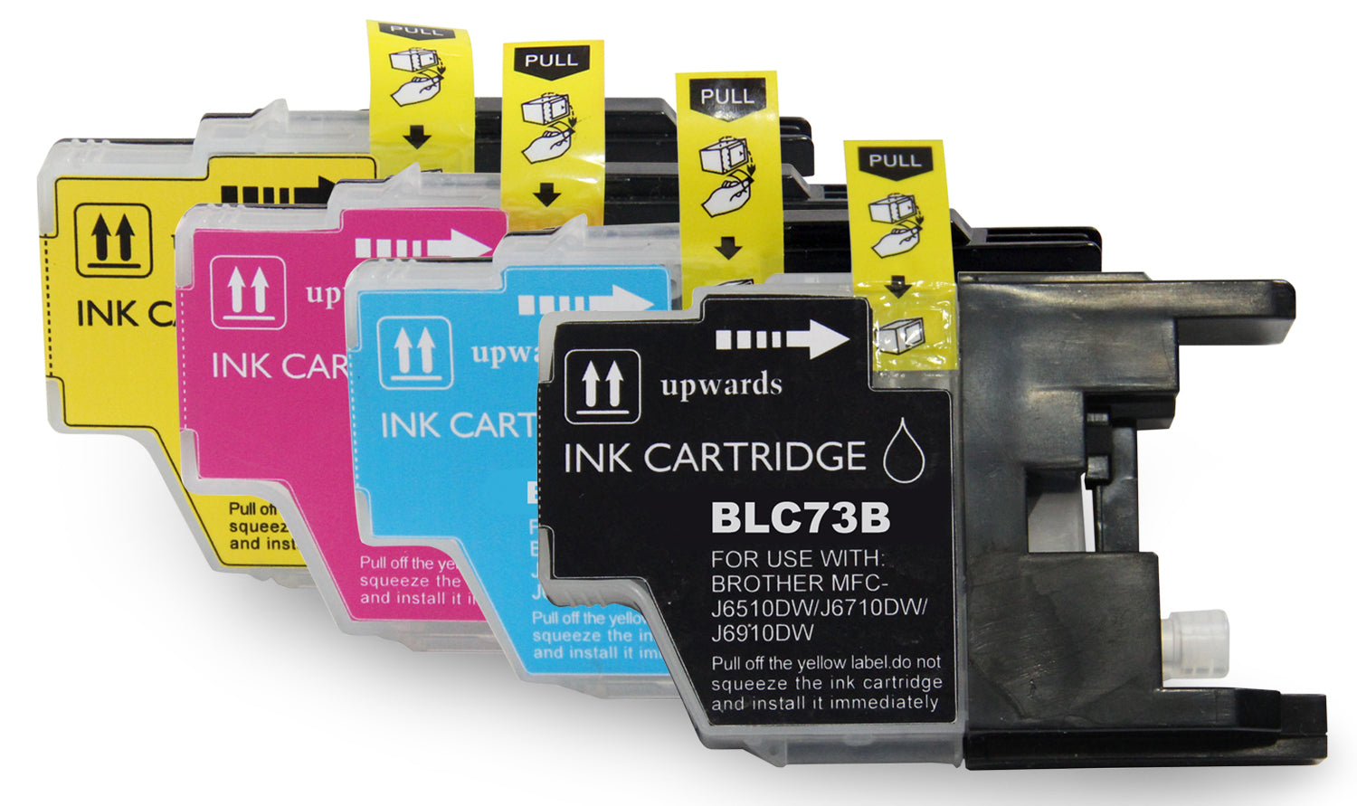 Compatible Brother LC73 Ink Cartridge Value Pack - Black Cyan Magenta Yellow - AS-BR73VP