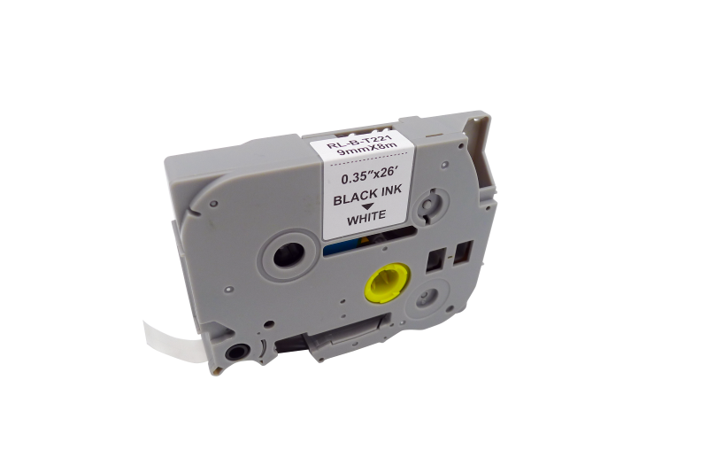 Compatible Brother TZE221 Label Tape - Black on White - 9mm x 8m - AS-BTZE221