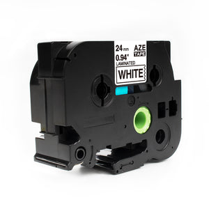 Compatible Brother TZE251 Label Tape - Black on White - 24mm x 8m - AS-BTZE251