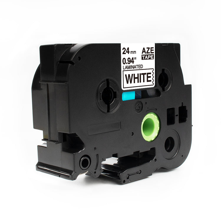 Compatible Brother TZE251 Label Tape - Black on White - 24mm x 8m - AS-BTZE251