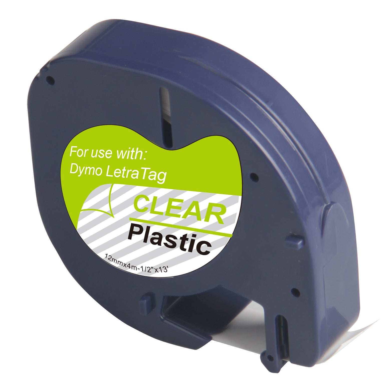 Compatible Dymo LT 16952 Label Tape Black on Clear 12mm x 4m - AS-DLT16952
