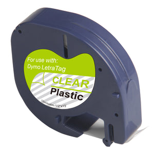 Compatible Dymo LT 16952 Label Tape Black on Clear 12mm x 4m - AS-DLT16952