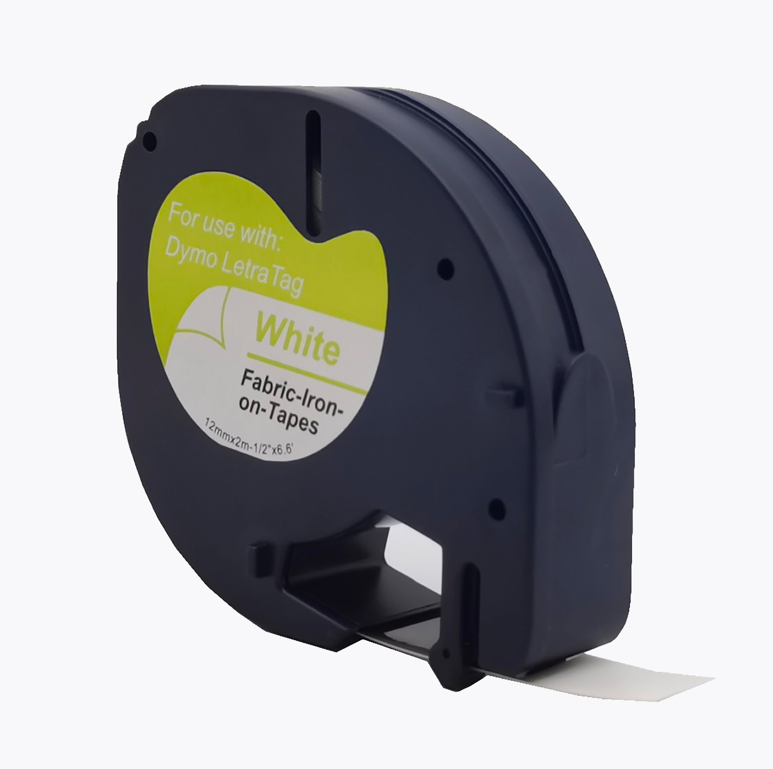 Compatible Dymo LT 18771 Fabric Tape Black on White 12mm x 2m - AS-DLT18771