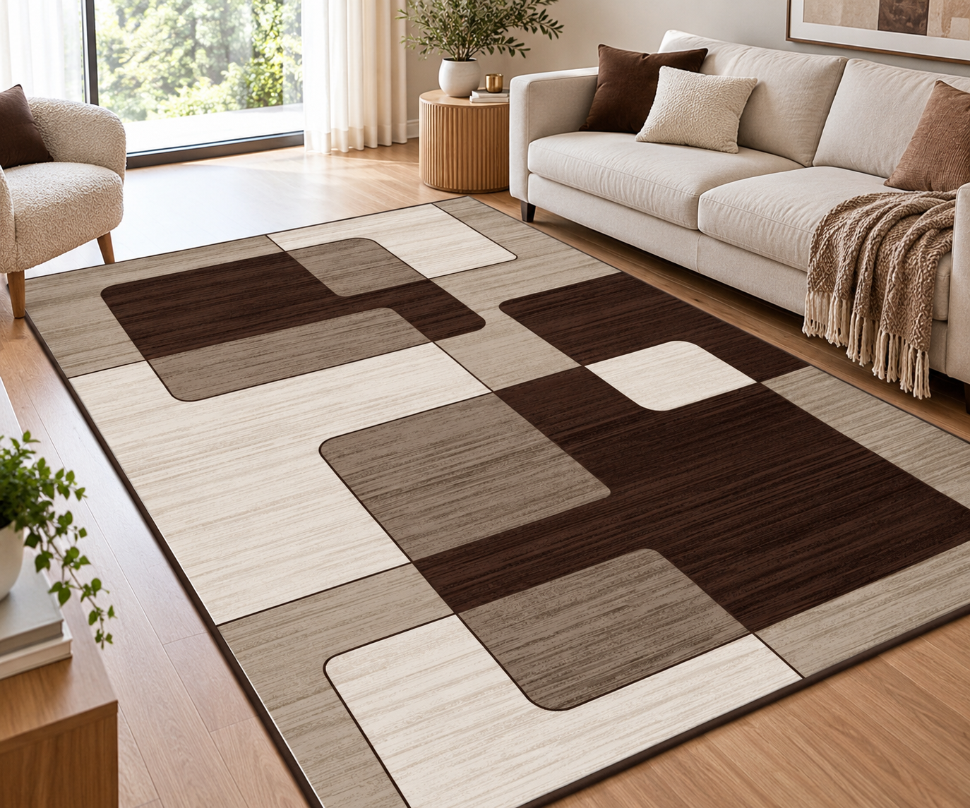 OS 12 Modern Non-Slip Polyester Area Rug The Carpet Maker