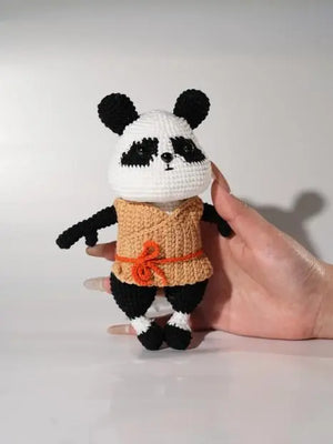 Handmade Panda Crochet Toy | Chinese Kung Fu Style Bag Charm - Super Outlets