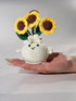 Handmade Sunflower Crochet Pot | Cute DIY Crochet Plant Decor - Super Outlets