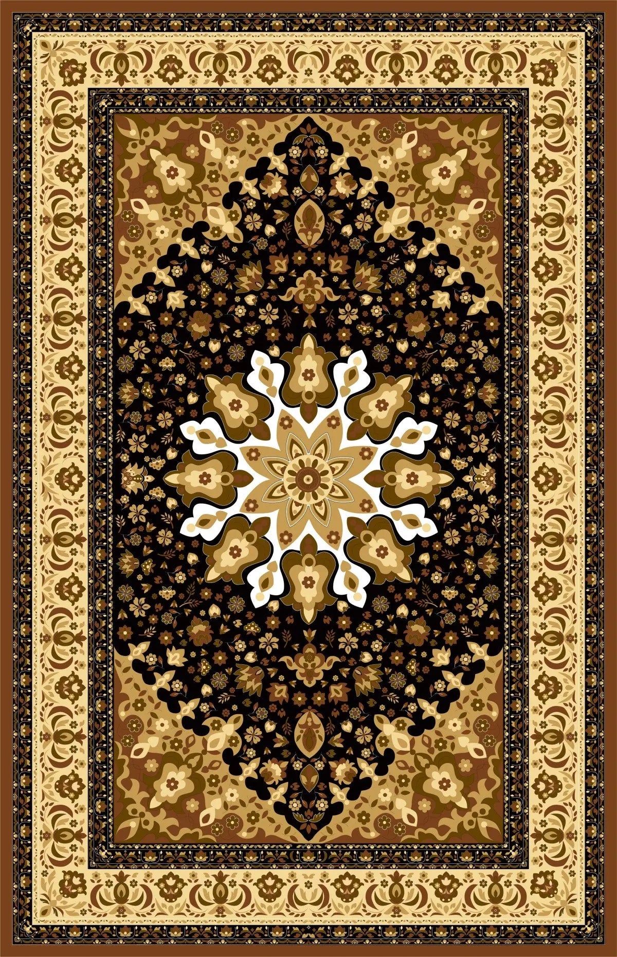 OS 05 Persian Style Premium Quality Anti slip Floor Rug - Super Outlets - Super Outlets