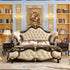 3098 French Prince Champagne Nappa Leather with Black & Gold Frame Bedroom Set Heyday furniture