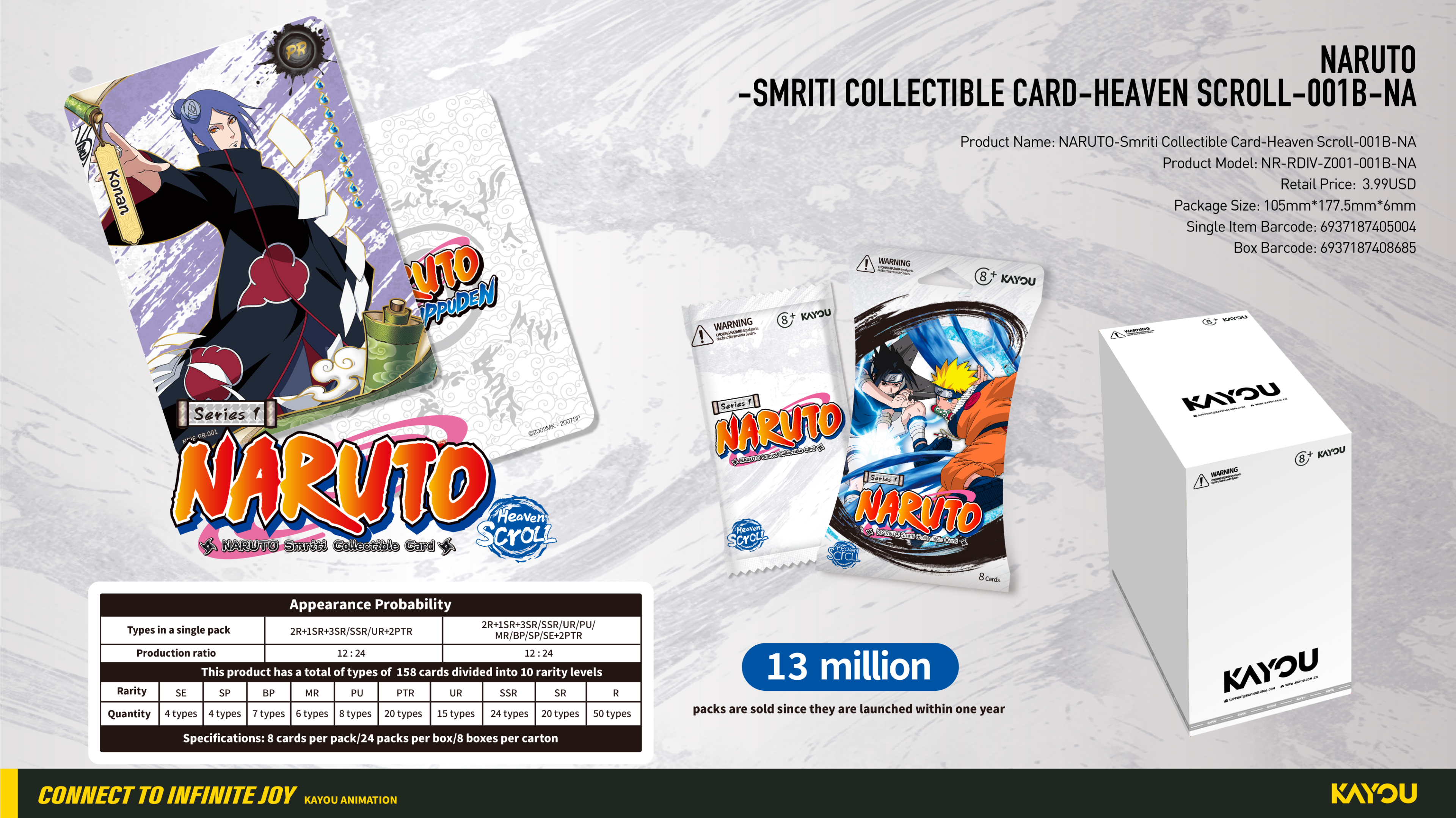 Naruto Collectible Cards – Heaven Scroll | 8 Cards per Pack | NZ Stock Super Outlets