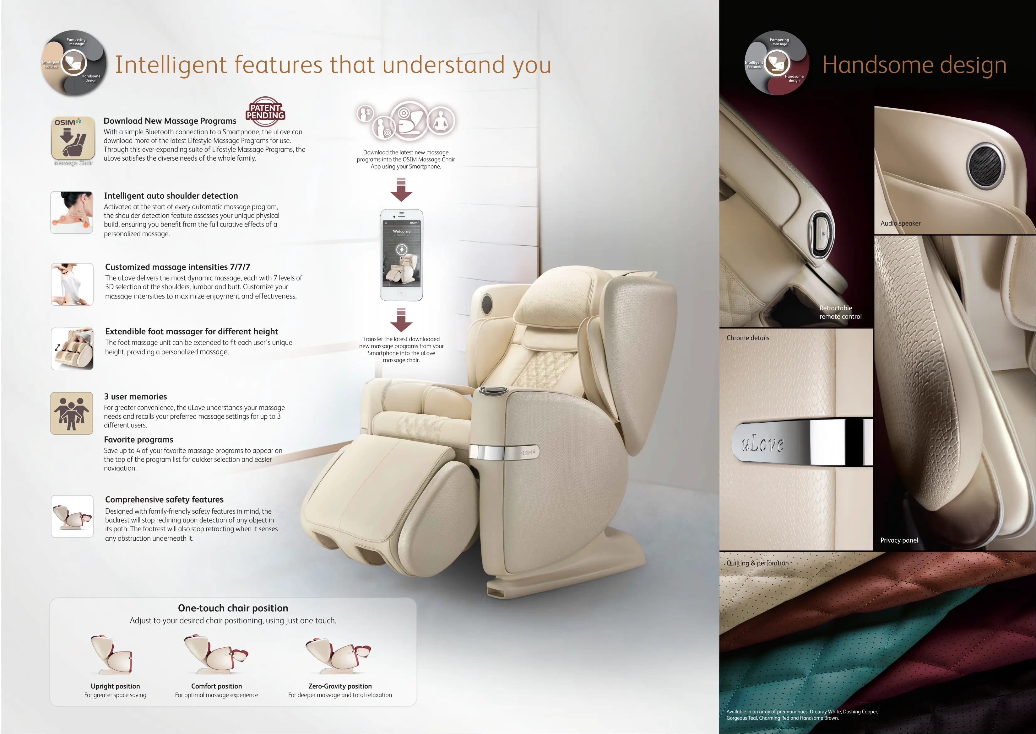 Floor model Osim U Love Massage Chair Healthy Tech