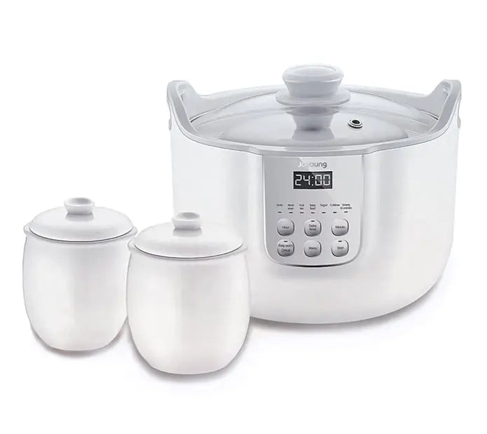 Joyoung White Porclain Slow Cooker 1.8L with 3 Ceramic Inner Containers D-818S  九阳白瓷炖煲 Joyoung
