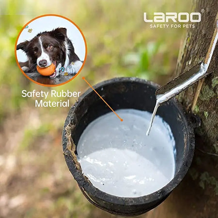 LaRoo Squaker Dog Ball Sound Toy Durable Fetch Interactice Chew Toys Vocal Walnut 9CM\3.5inch Laroo