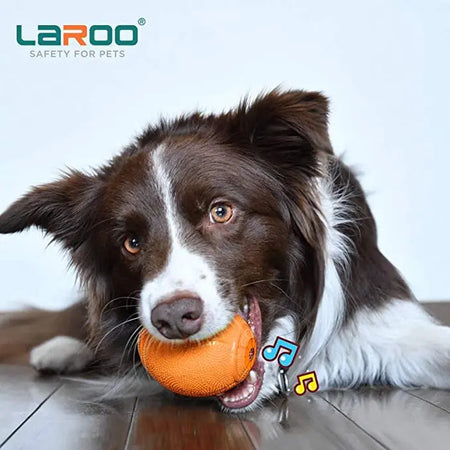 LaRoo Squaker Dog Ball Sound Toy Durable Fetch Interactice Chew Toys Vocal Walnut 9CM\3.5inch Laroo