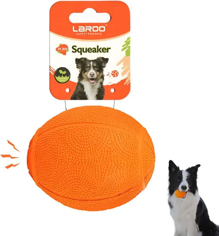 LaRoo Squaker Dog Ball Sound Toy Durable Fetch Interactice Chew Toys Vocal Walnut 9CM\3.5inch Laroo